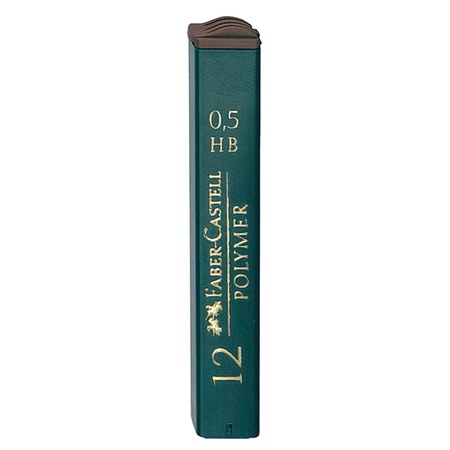 Грифели Faber-Castell для механического карандаша Polymer, толщина 0,5 мм, HB