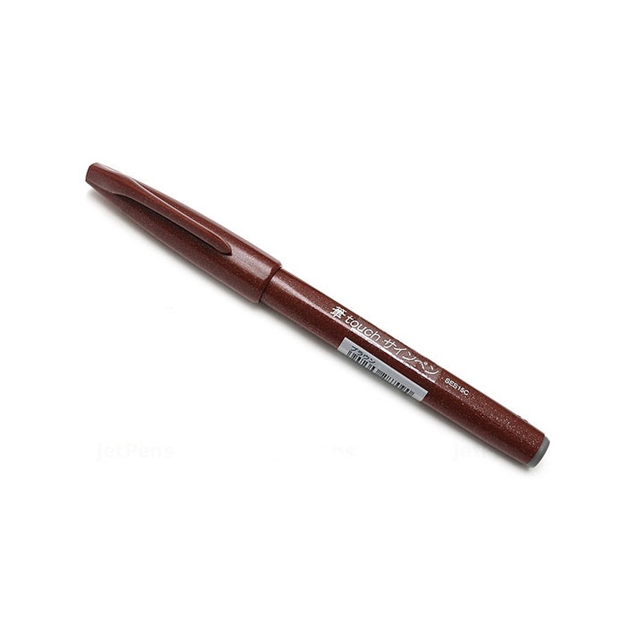 картинка Фломастер-кисть pentel brush sign pen коричневый