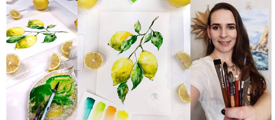     Вы думаете лимоны - лимонного цвета? А вот и нет!   Лидия расскажет вам, как подобрать цвет для лимонов и показать фактуру. Вы научитесь основам ботанической иллюстрации и напишете живописную ветку! Навыки, полученные на мастер-классе, вы сможете применять для любых ботанических сюжетов.…