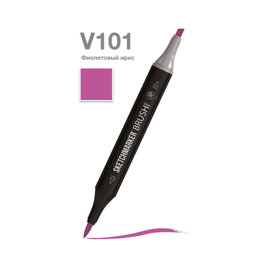 картинка Маркер спирт sketchmarker brush pro v101 фиолетовый ирис