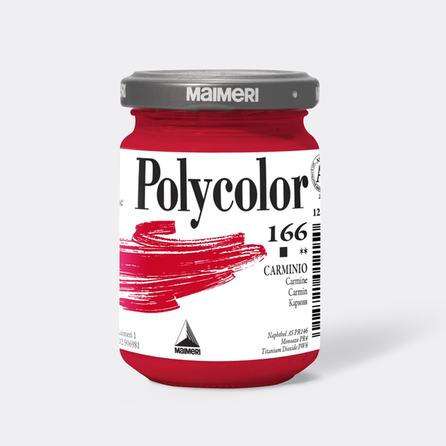 изображение Краска акриловая maimeri polycolor, банка 140 мл, кармин