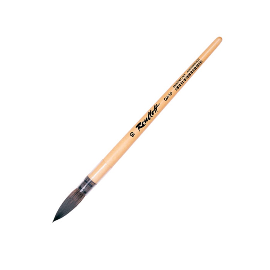 изображение Кисть белка микс roubloff № 10 круглая, короткая ручка, qa10