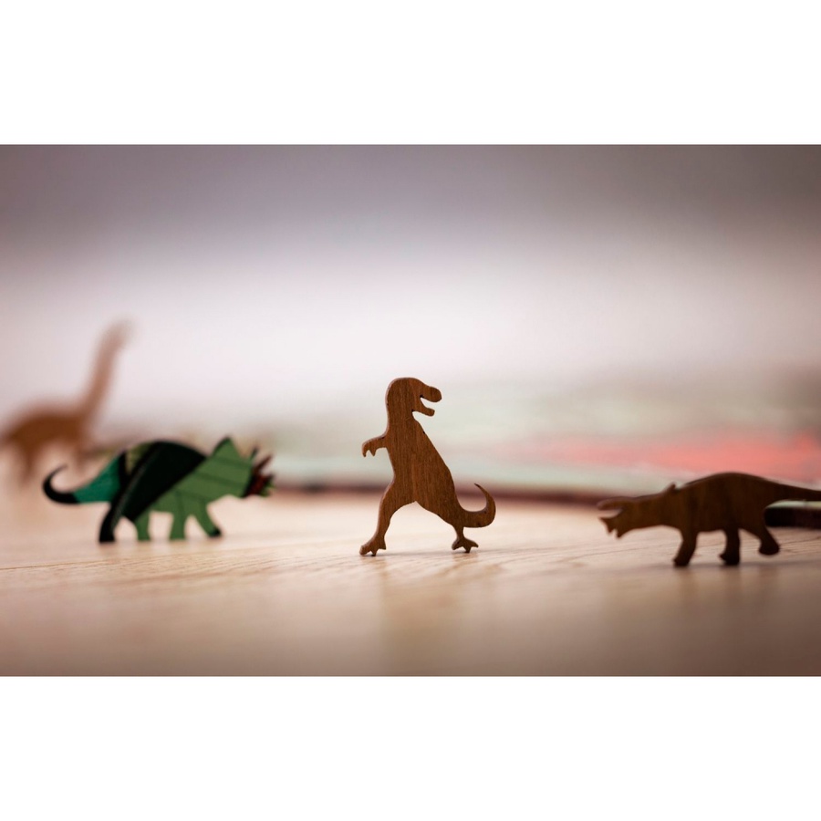 фотография Деревянный пазл ewa динозавр t-rex, s 28x17 см, головоломка