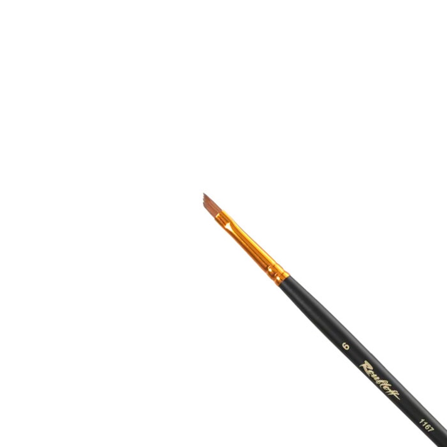 изображение Кисть колонок roubloff № 6 скошенная, длинная ручка, 1167