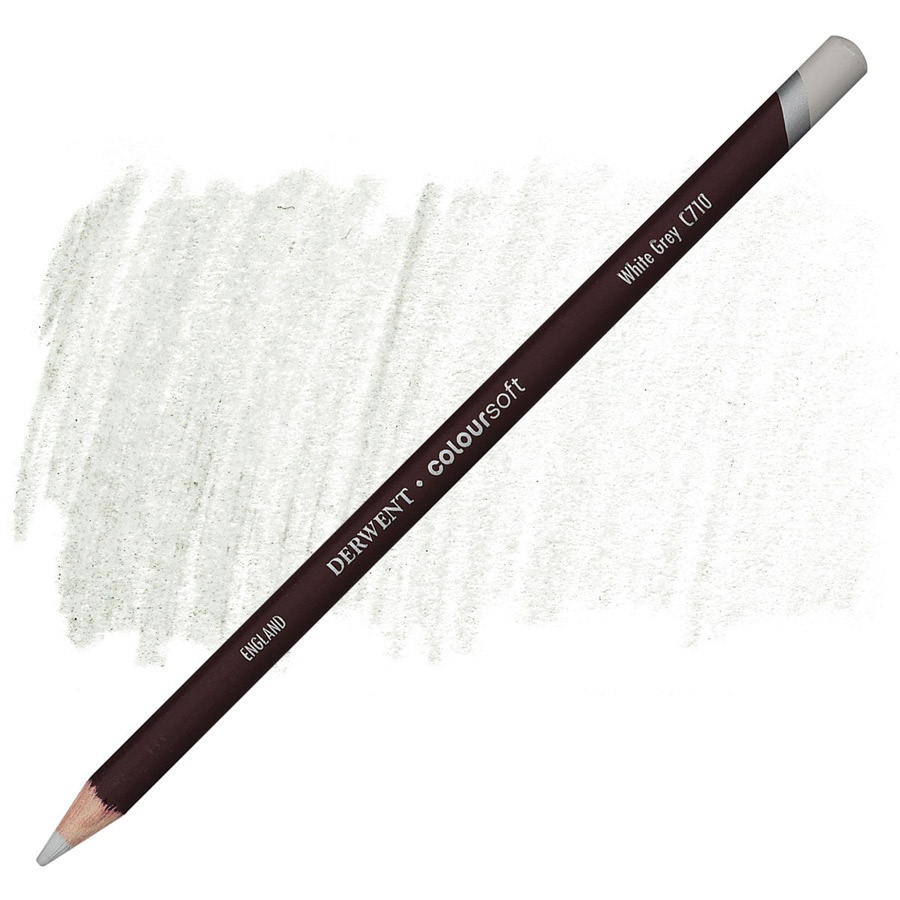 картинка Карандаш цветной derwent coloursoft c710 белый сероватый