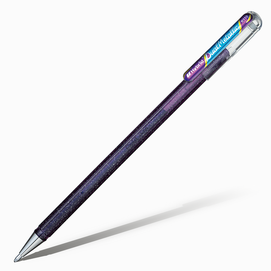 изображение Ручка гелевая pentel hybrid dual metallic 1 мм, фиолетовый + синий металлик