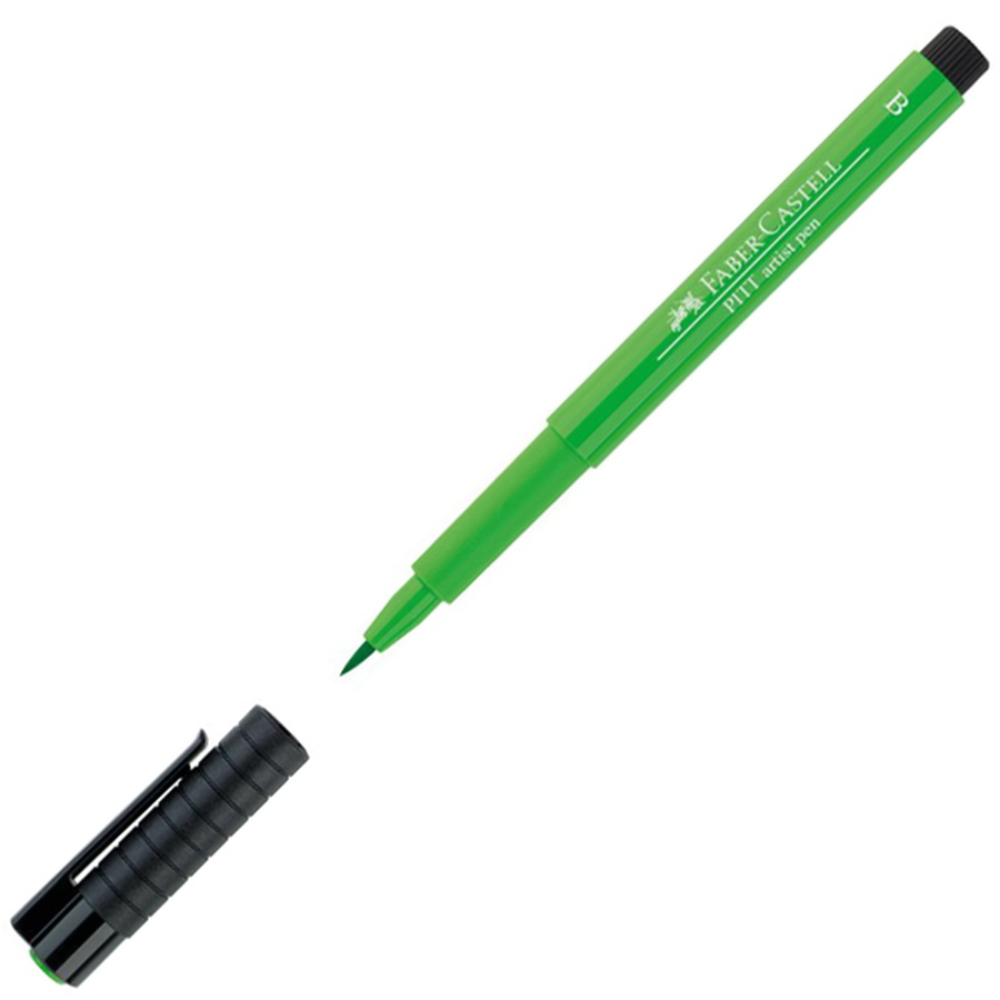 фото Ручка-кисть капиллярная faber-castell pitt artist pen brush 112 светло-зелёный