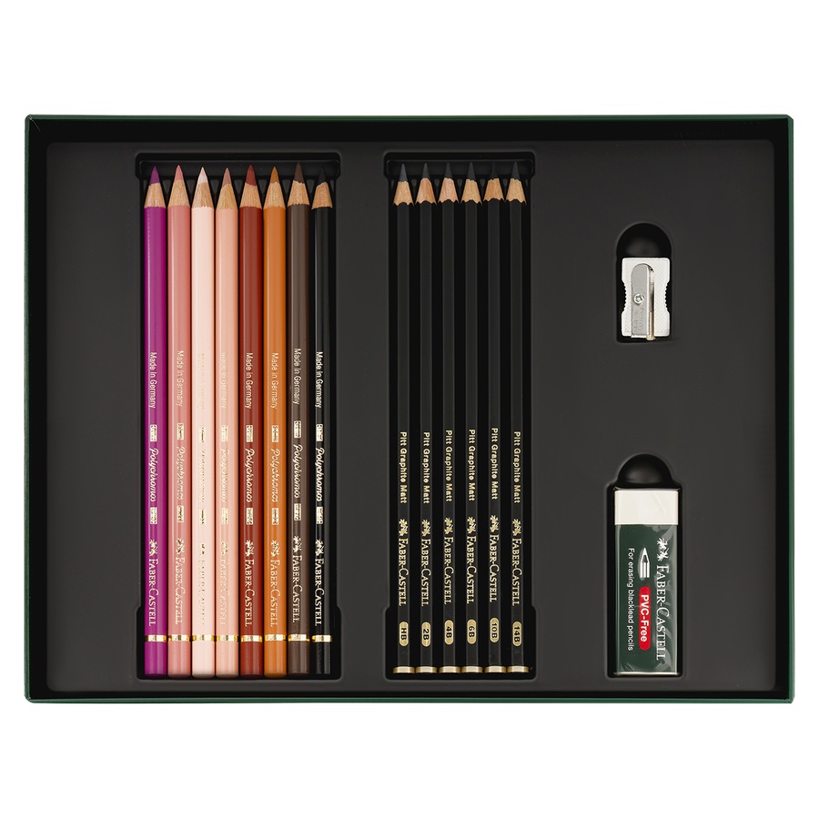 картинка Набор faber-castell polychromos&pitt graphite matt 40 шт