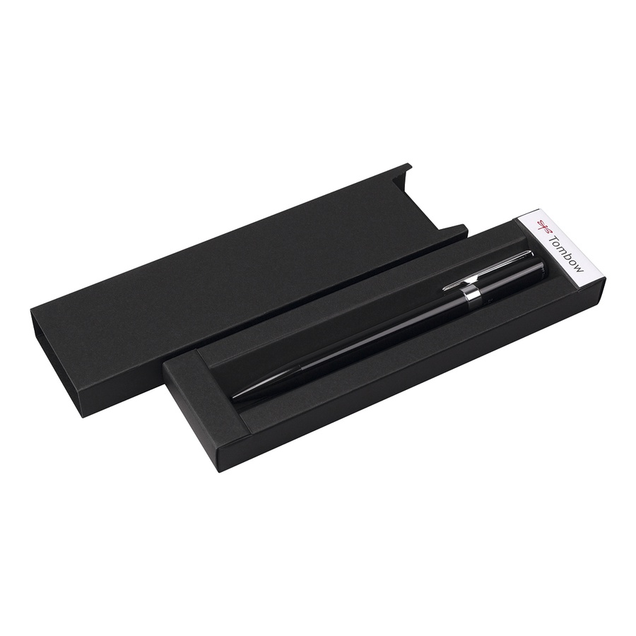 изображение Ручка шариковая автоматическая tombow l105 city черная (корпус черный, линия 0.7мм)