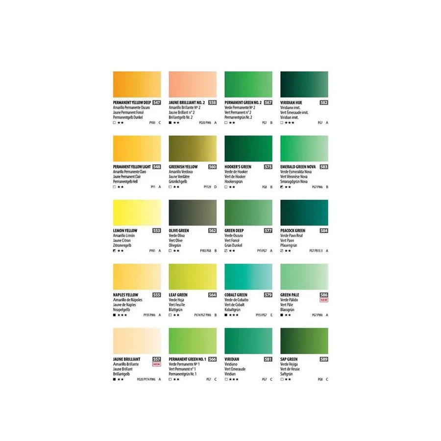 изображение Краска акварельная shinhanart pwc, туба 15 мл, 560 зеленовато-жёлтый d