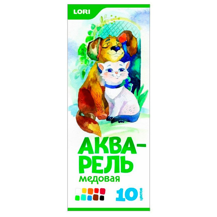изображение Акварель медовая 10 цветов lori