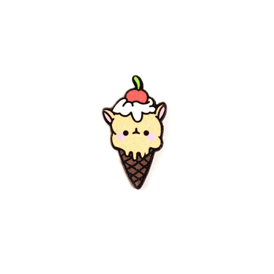 изображение Пин деревянный альпака-мороженое waf-waf
