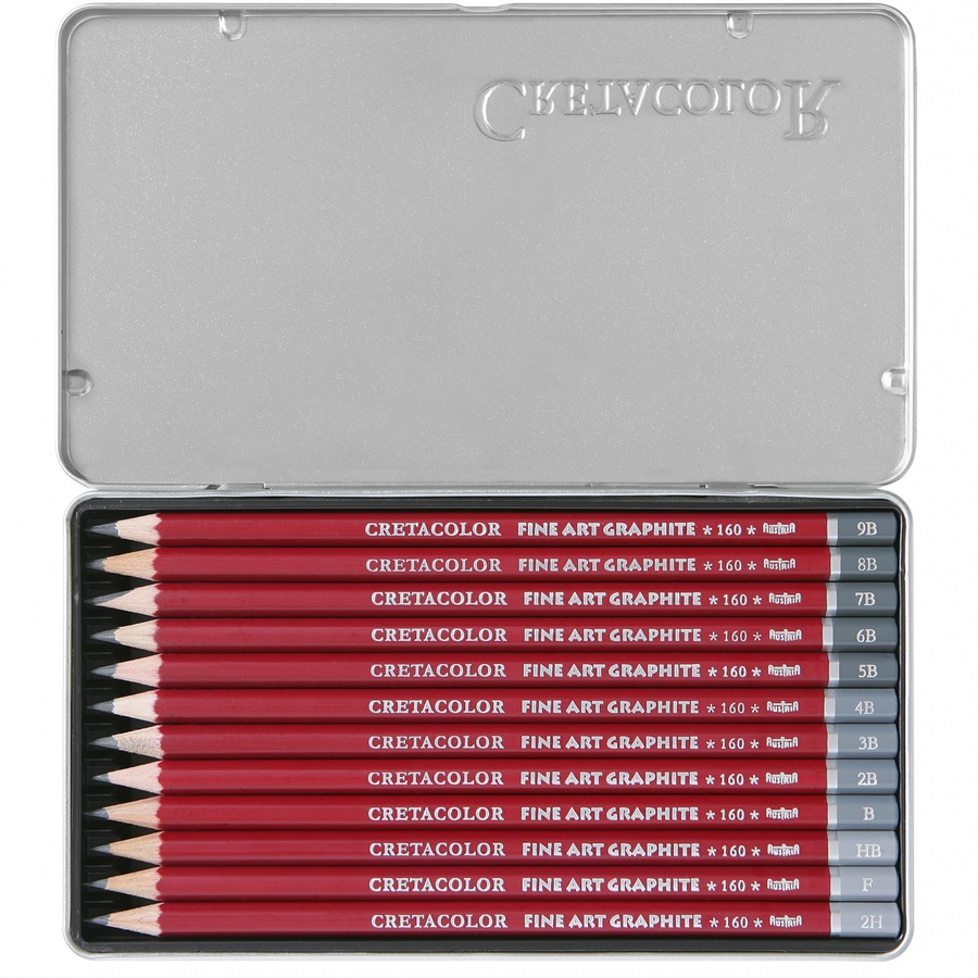 изображение Набор профессиональных чернографитных карандашей cretacolor cleos, 12 шт