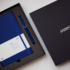 фотография Набор lamy: ручка пер safari, f, синий+записная книжка, мягкий переплет, а5, синий