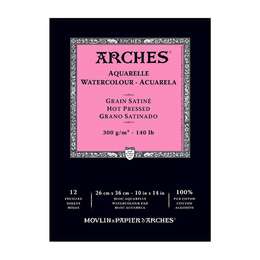 картинка Альбом-склейка для акварели arches сатин 300 г/м2, 26х36 см, 12 листов