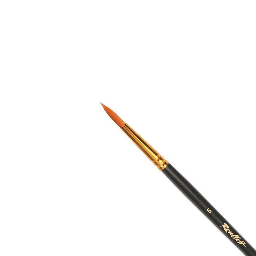 фотография Кисть синтетика roubloff № 5 круглая, длинная ручка, 1317