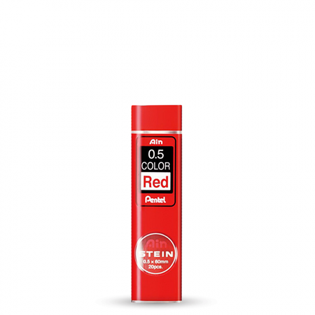 изображение Грифели для автоматич. карандаша pentel ain stein красн, 20 шт., 0,5 мм