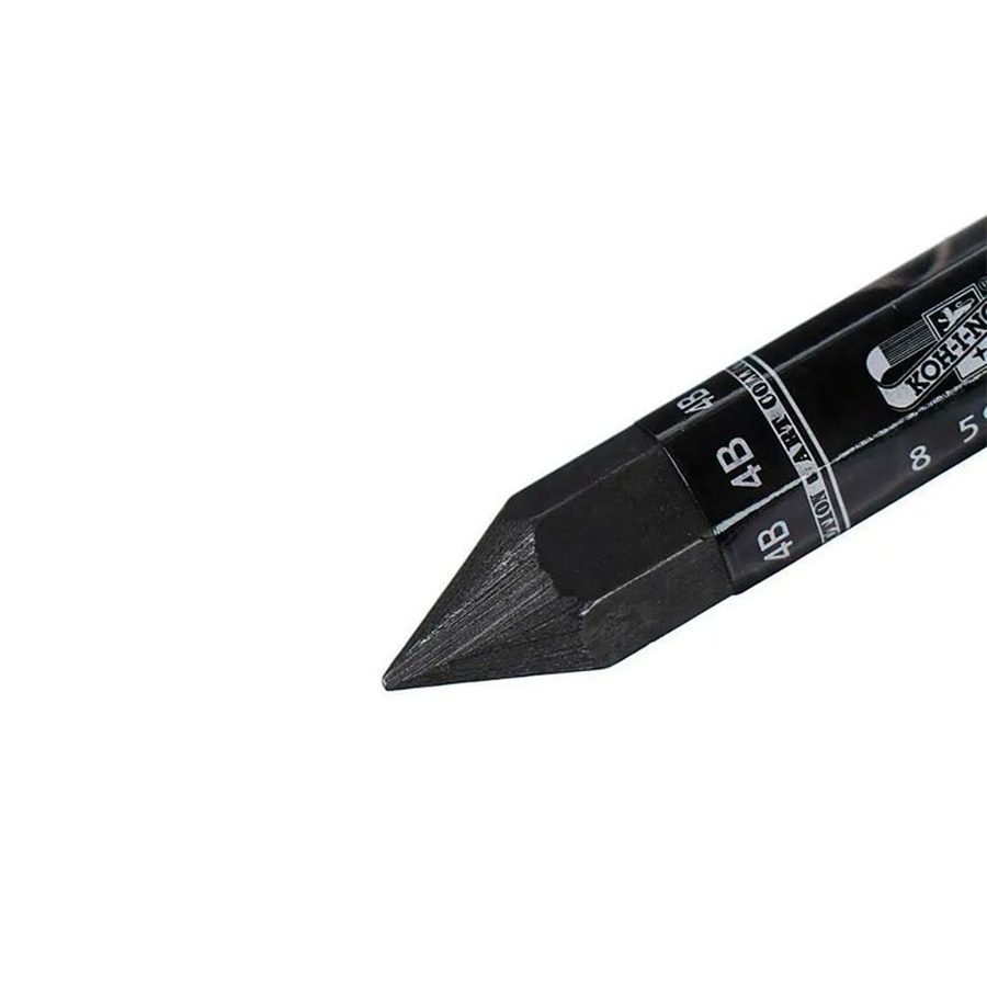 картинка Толстый чернографитный карандаш без дерева koh-i-noor, длина 120 мм, диаметр 10 мм, твёрдость 4b