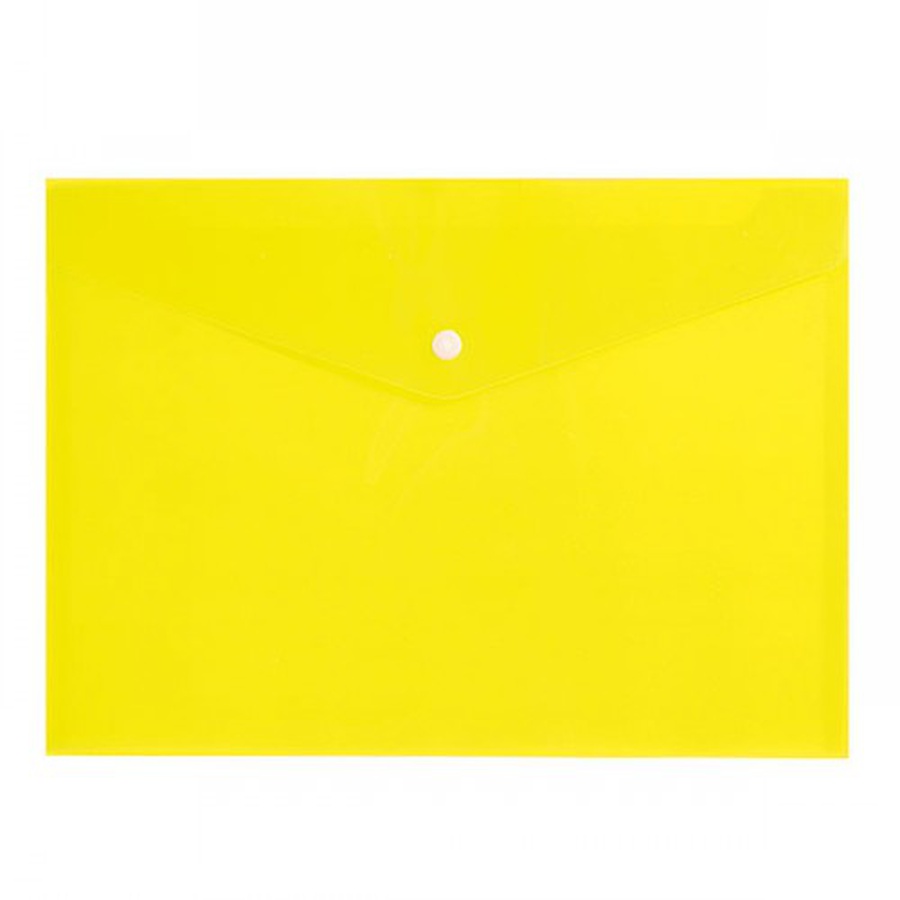 изображение Пластиковый конверт а4 желтый пластик на кнопке