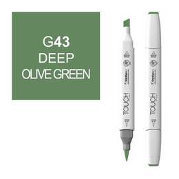 фотография Маркер художественный touch brush shinhanart, 043 глубокий оливковый g43