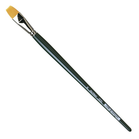 Кисть синтетика плоская № 18, длинная ручка, серия 1870 Nova, фирма Da Vinci