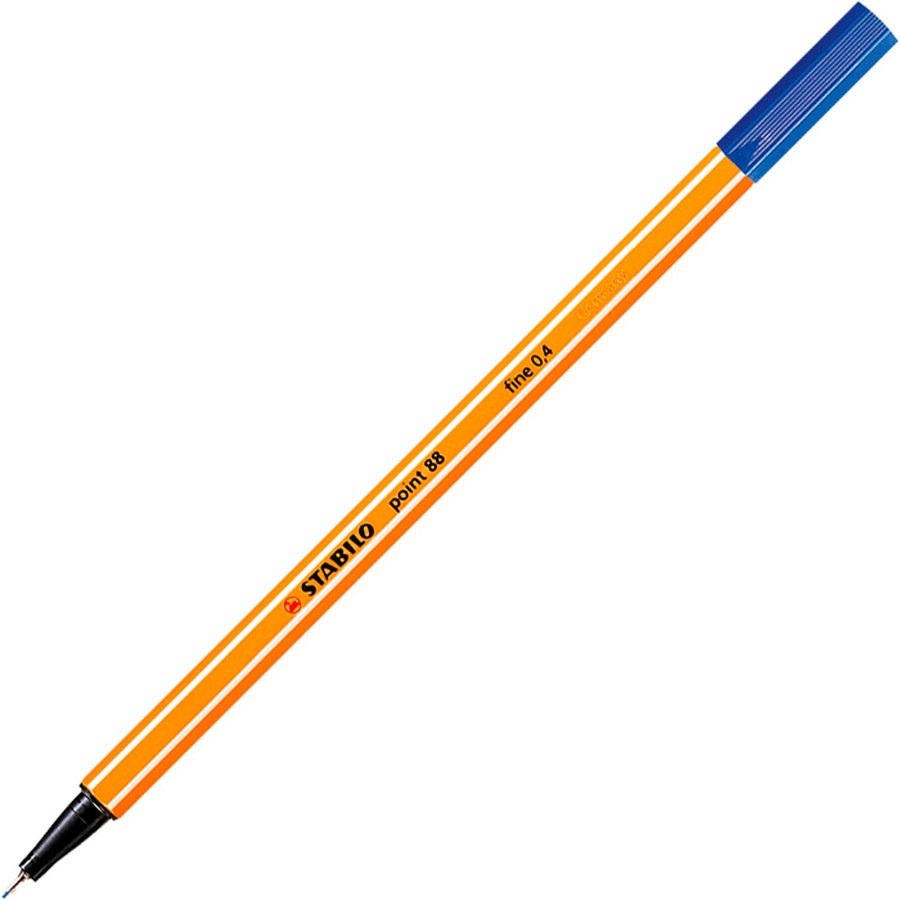 картинка Ручка капиллярная цвет синий stabilo 88