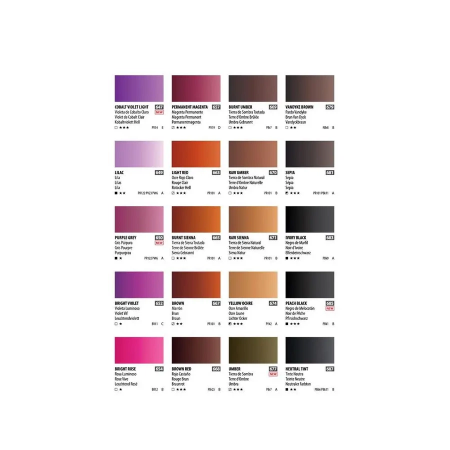 картинка Краска акварельная shinhanart pwc, туба 15 мл, 641 ультрамарин фиолетовый b