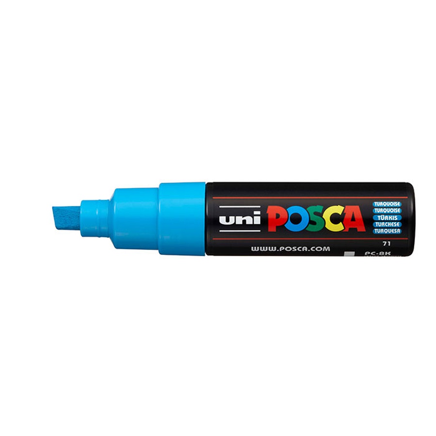 картинка Маркер posca pc-8k, бирюза, до 8.0 мм, скошенный наконечник