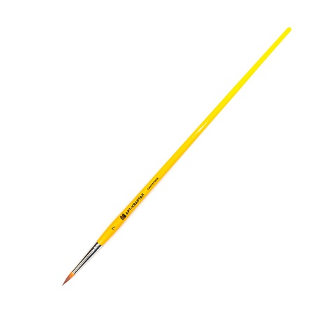 картинка Кисть синтетика арт-квартал №7 круглая, длинная ручка