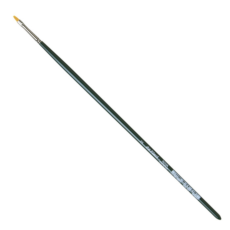 изображение Кисть синтетика плоская № 2, длинная ручка, серия 1870 nova, фирма da vinci