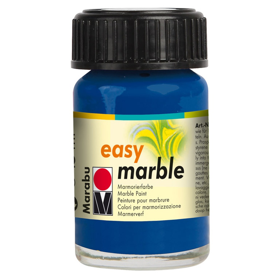 изображение Краска для марморирования easy marble marabu, 15 мл, ультрамарин тёмный