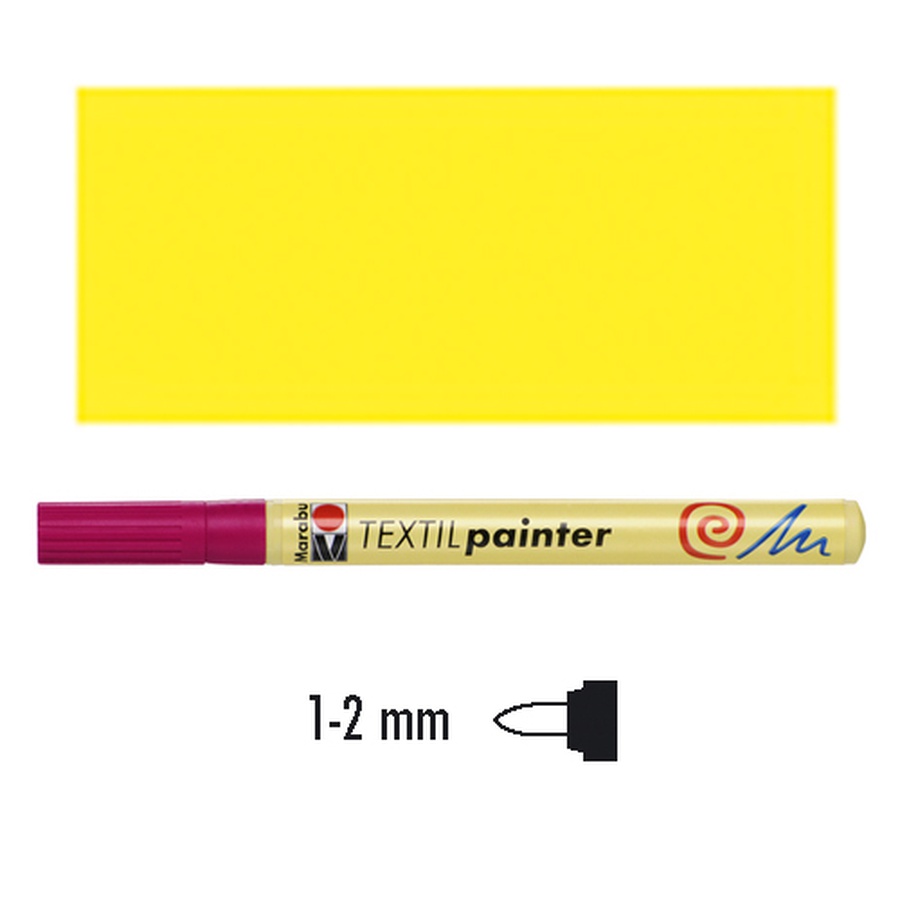 картинка Маркер по ткани textil painter marabu, толщина линии 1-2 мм, жёлтый