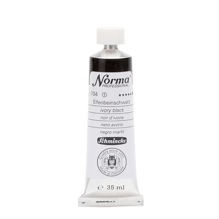 картинка Краска масляная schmincke norma professional № 704 чёрный слоновая кость, туба 35 мл