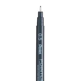 картинка Линер pentel pointliner 0,5 мм, черные чернила