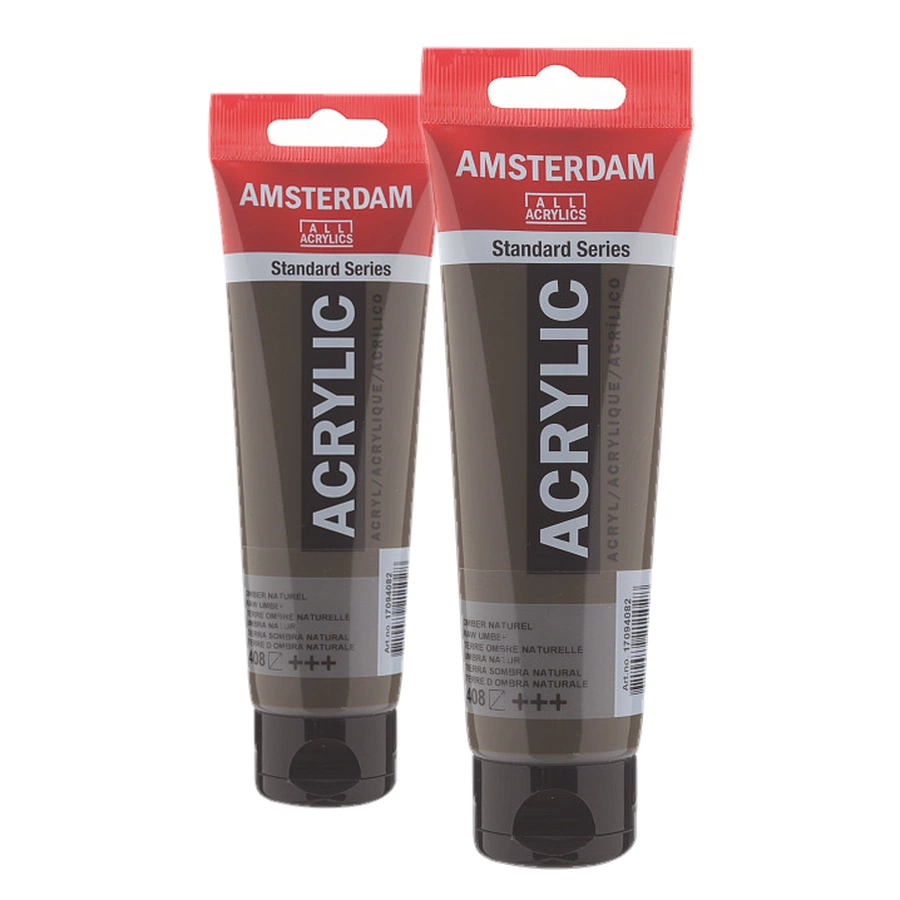 изображение Краска акриловая amsterdam, туба 120 мл, № 408 умбра натуральная