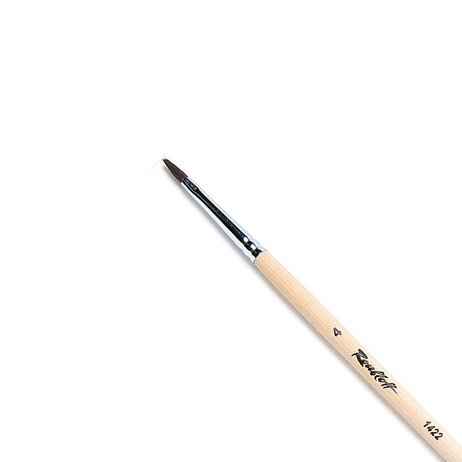 фото Кисть белка roubloff № 4 плоская, длинная ручка, 1422