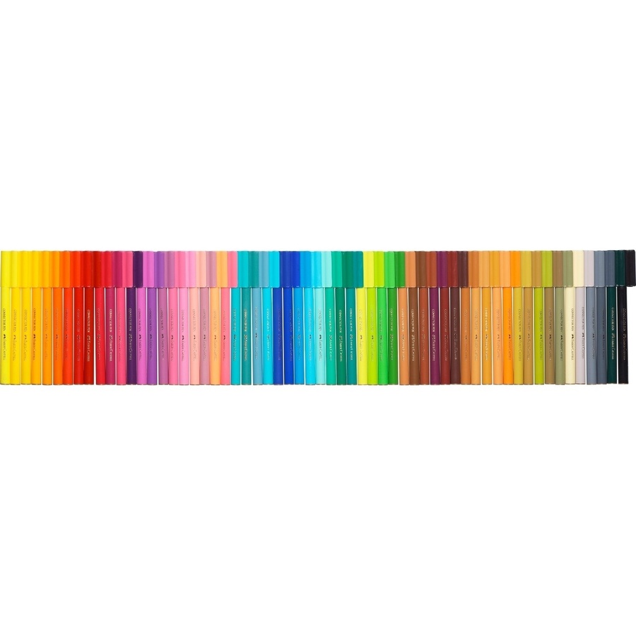 изображение Набор фломастеров faber-castell connector 60 цветов+10 клипов