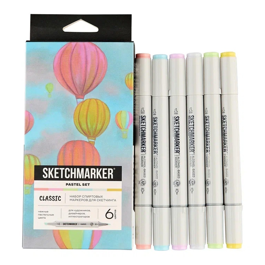 фотография Набор маркеров sketchmarker classic pastel set 6цв
