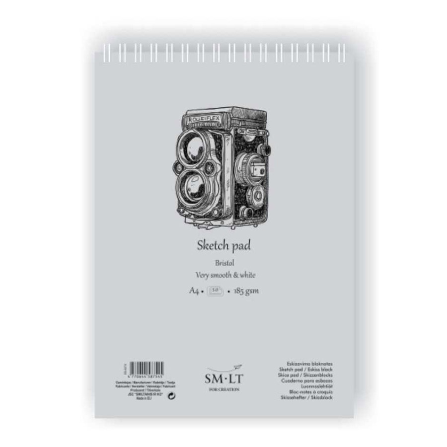 фото Альбом для скетчей smiltainis sm-lt sketch pad bristol а4 50 листов, 185 г/м2