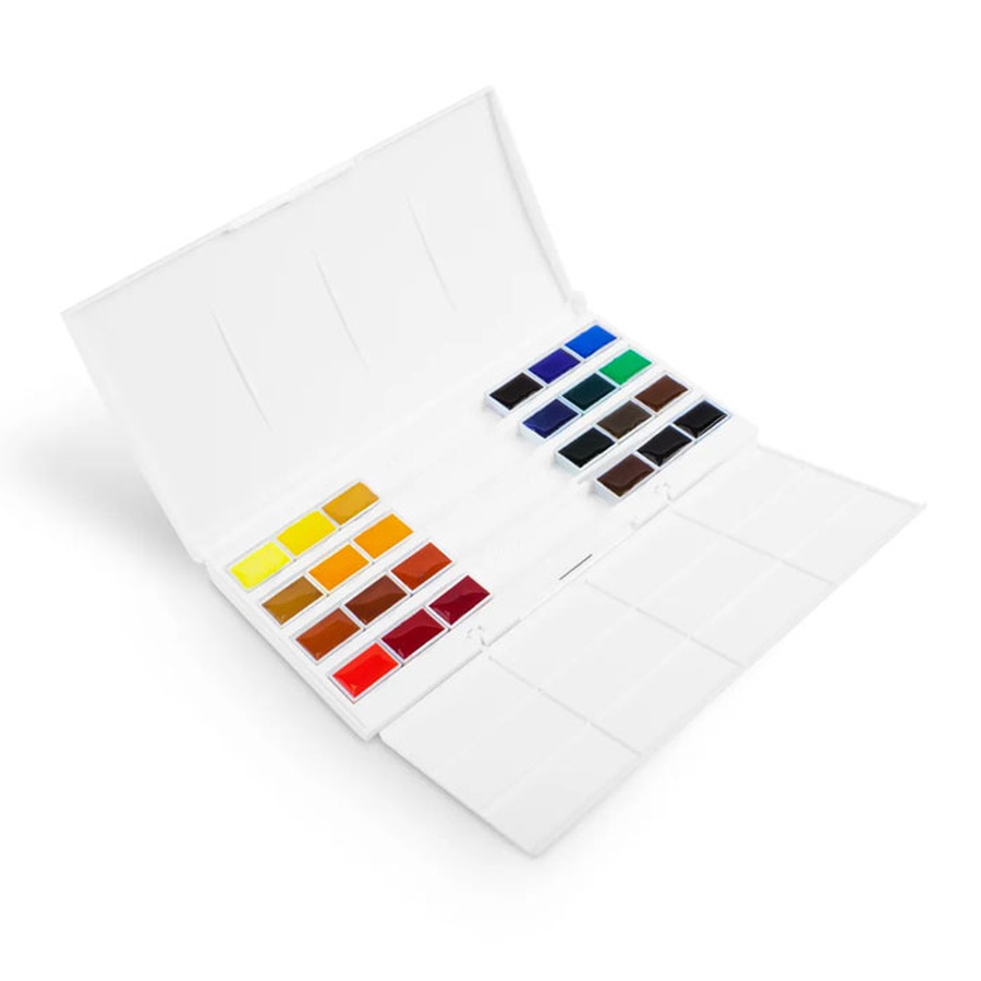фотография Набор акварельных красок 24 цвета с палитрой белые ночи, в пластике