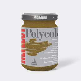 фотография Краска акриловая maimeri polycolor reflect, банка 140 мл, золотой отражающий