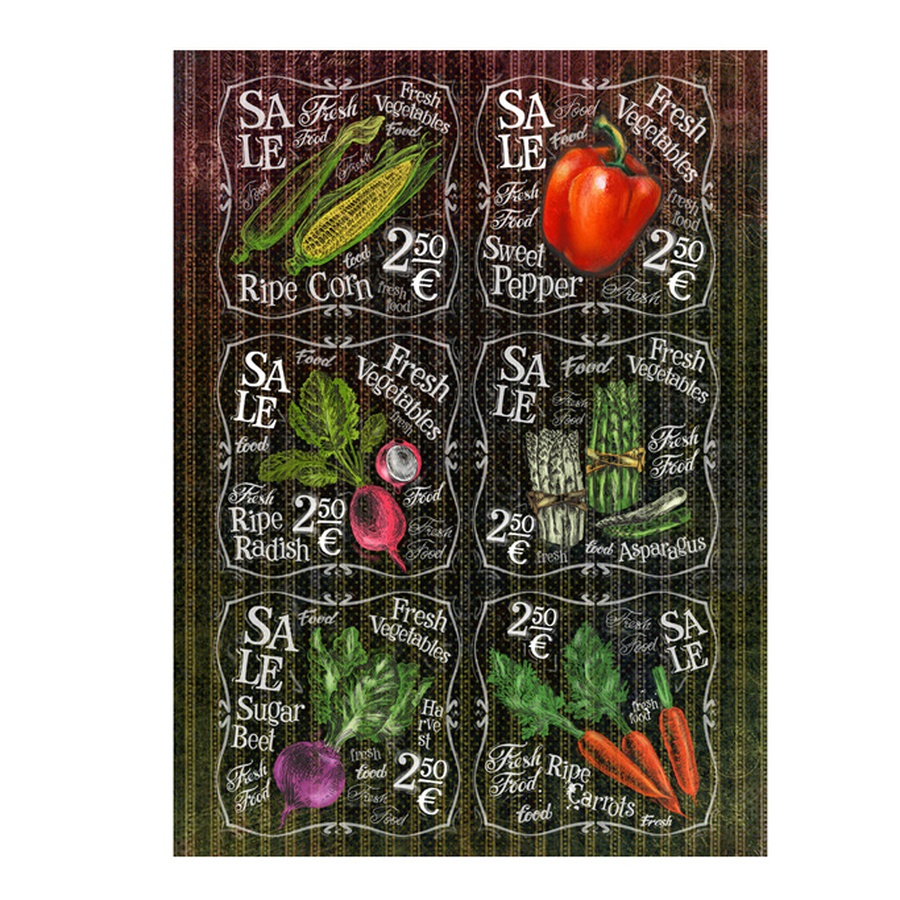 фото Рисовая бумага для декупажа "craft premier", a3, 25г/м, "свежие овощи"