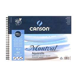 картинка Альбом для акварели canson montval на спирали, 300г/м2, 21х29, 12л