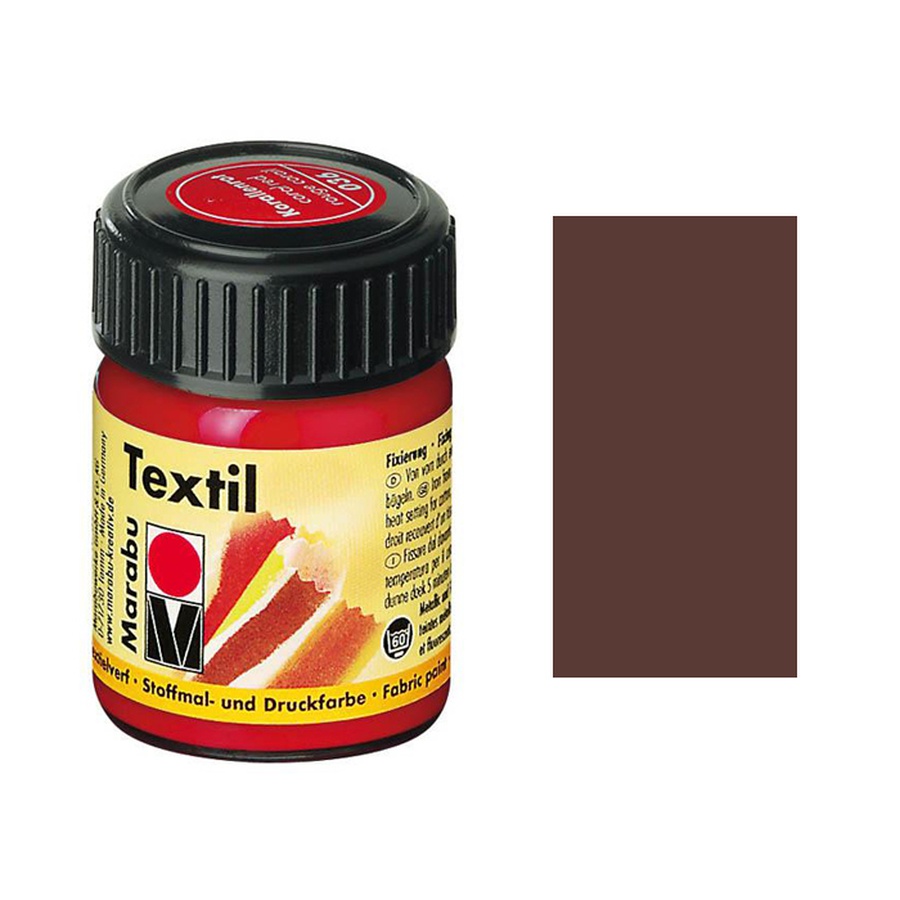 изображение Краска для светлой ткани marabu textil 50 мл цвет коричневый тёмный