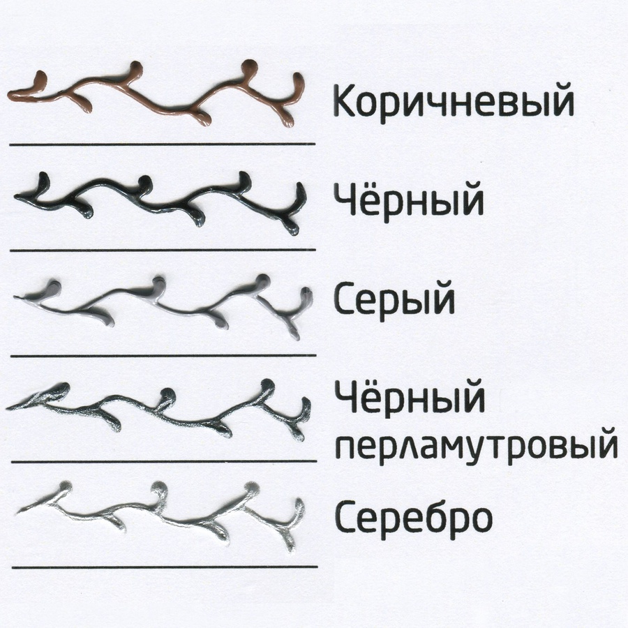 изображение Серебро, контур по стеклу, 20 мл