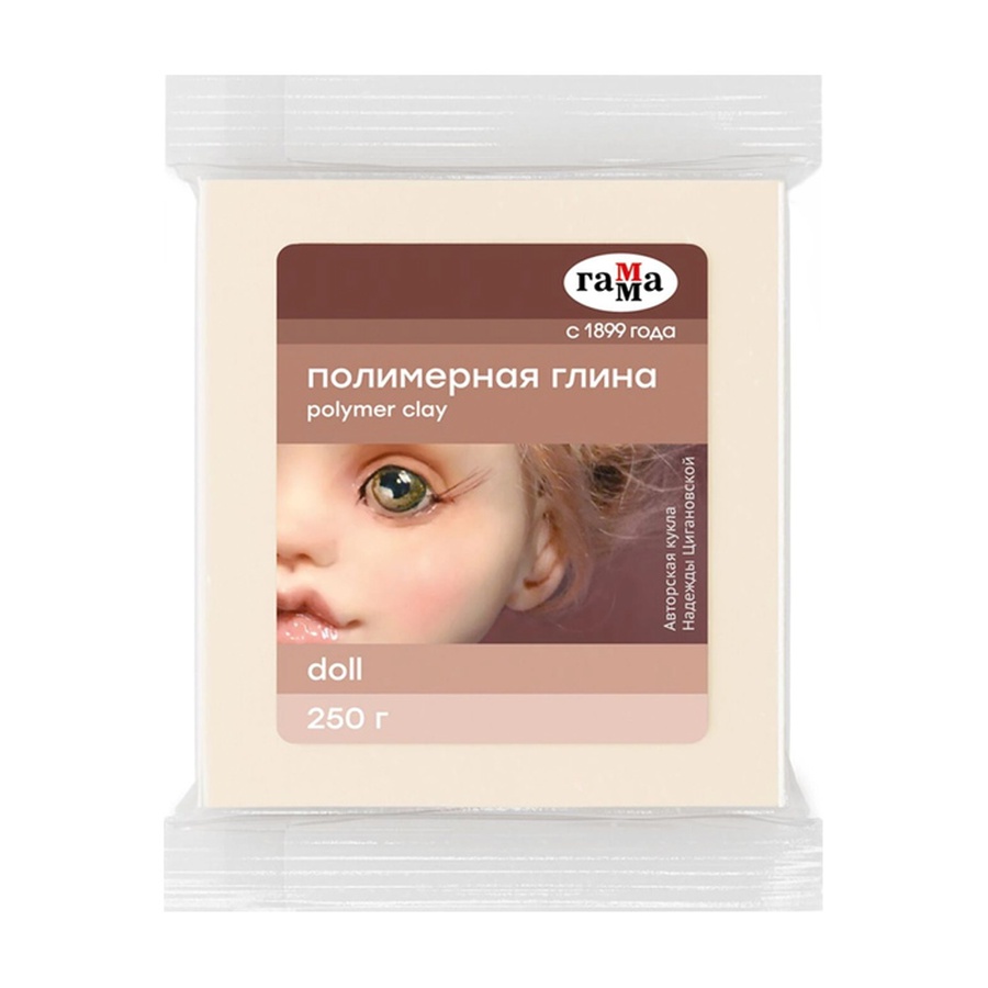 картинка Полимерная глина гамма "хобби", 250г, телесный прозрачн.