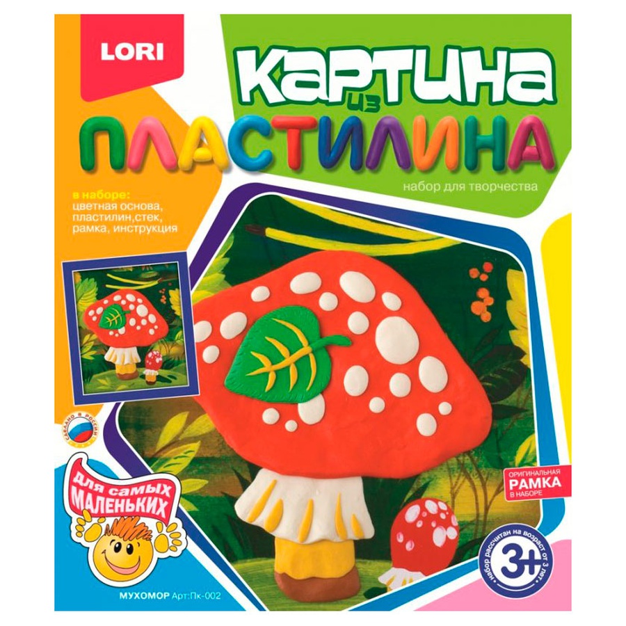 фотография Картина из пластилина lori мухомор