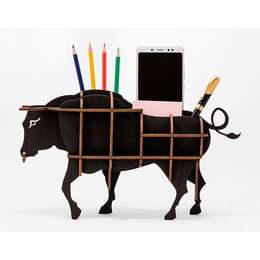 картинка Сборная модель ewa design "настольный органайзер бык"