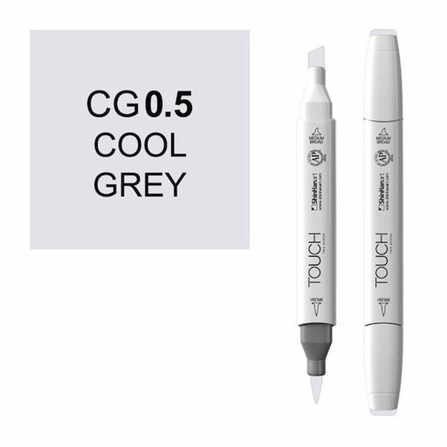 фото Маркер художественный touch brush shinhanart, cg0.5 холодный серый