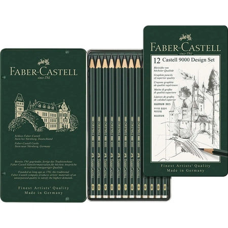 фотография Набор чернографитных карандашей faber-castell castell-9000 12 штук